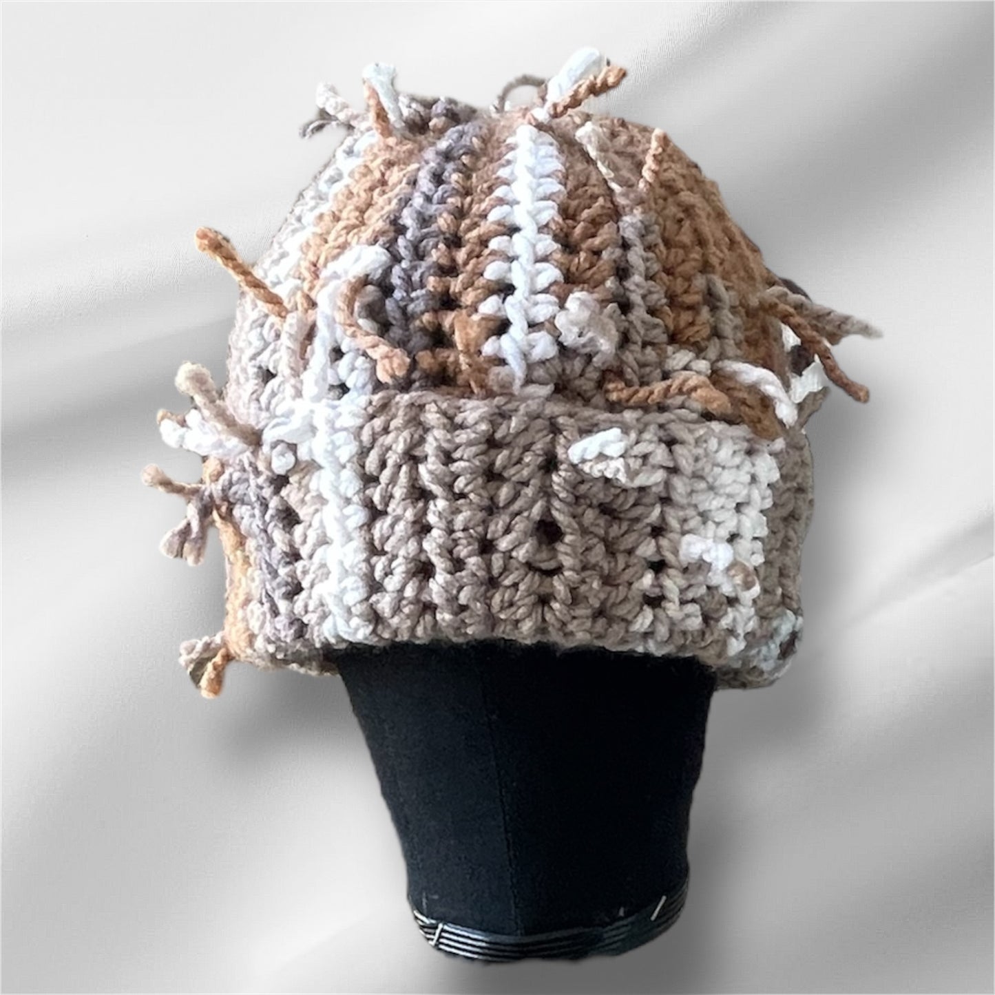Chunky Tan Scrap Beanie