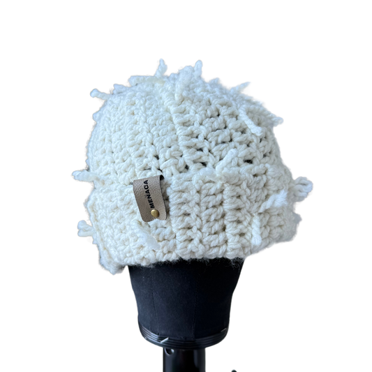 White Chunky Beanie