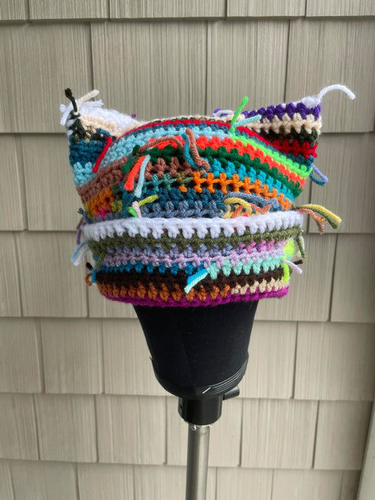 Multicolor Scrap Cat Hat